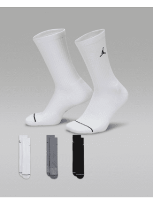 Jordan Everyday Crew Dri-Fit 3 Pairs white/grey/black