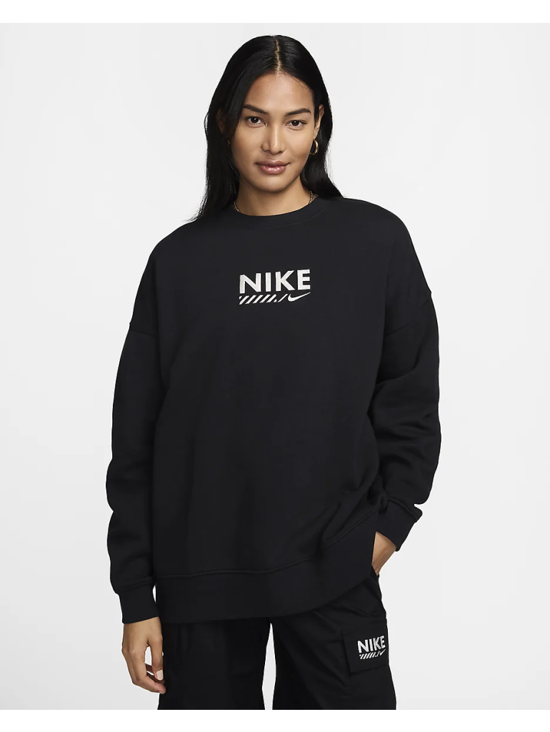 Nike W Sportswear Fleece Crew-Neck Oversized black