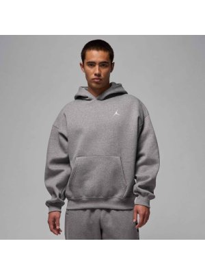 Jordan Brooklyn Fleece Oversized Pullover Hoodie carbon heather/sail