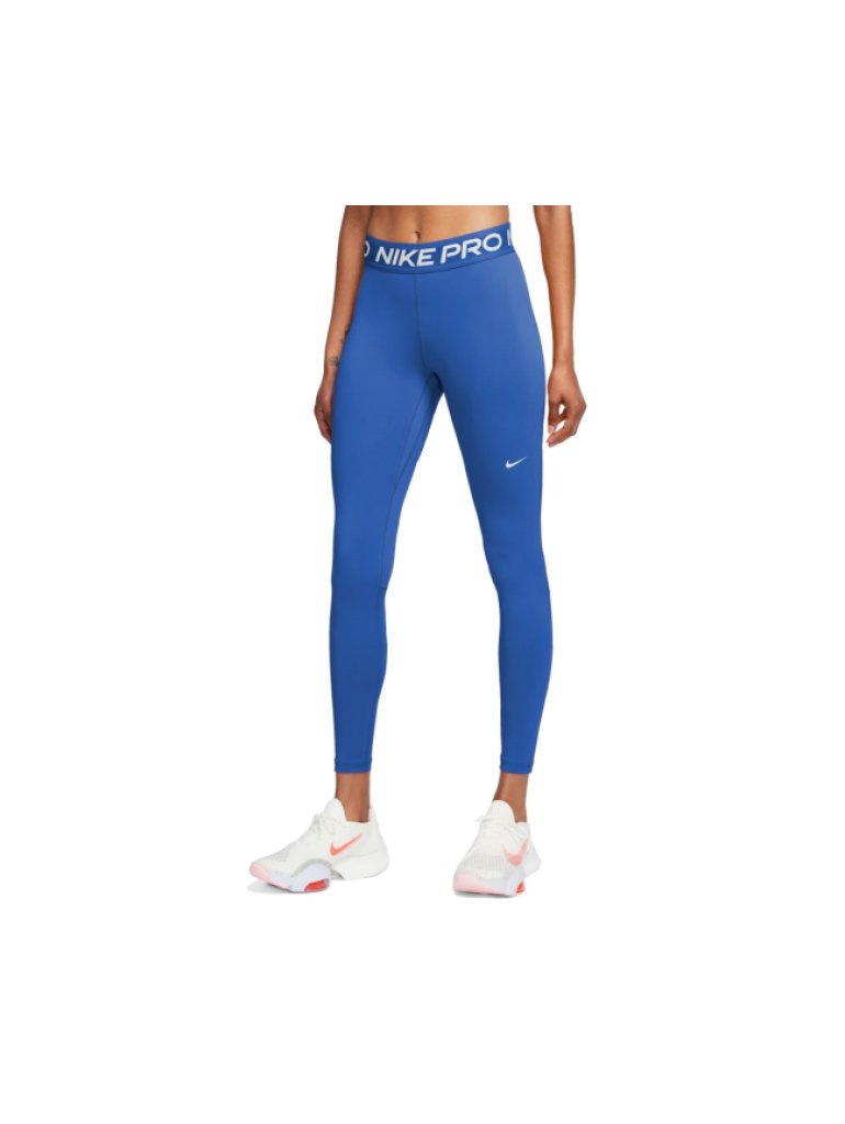 Nike W Pro Mid-Rise Mesh-Panelled Leggings 7/8 blue