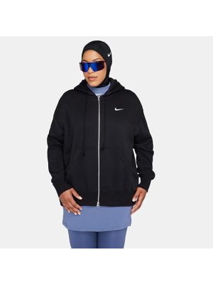 Nike W Sportswear Phoenix Oversized Full-Zip Hoodie black/sail