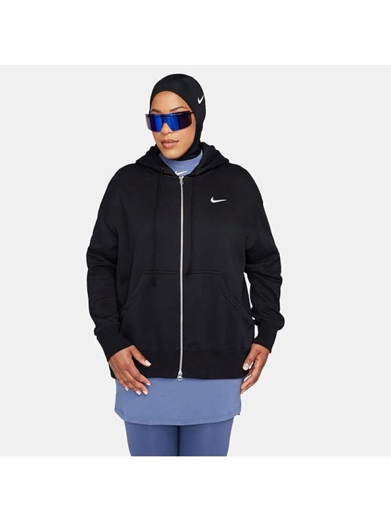 Nike W Sportswear Phoenix Oversized Full-Zip Hoodie black/sail