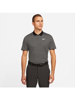 Nike Dri-Fit Victory Striped Golf Polo black/white
