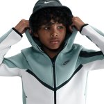 Nike Sportswear Tech Fleece Older Kids' Full-Zip Hoodie dusty sage/light orewood brown/black/plum eclipse