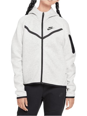 Nike Sportswear Tech Fleece Older Kids' Full-Zip Hoodie light grey/heather/black