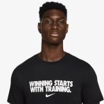 Nike M NK DF Tee "Winning Starts With Trainings" black/white