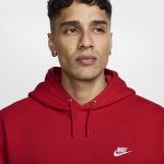 Nike M Club Pullover Fleece Hoodie university red/white