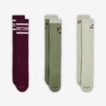 Nike Everyday Plus Cotton Cushioned Crew Socks 3 Pairs purple/green
