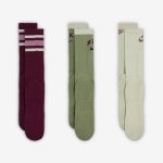 Nike Everyday Plus Cotton Cushioned Crew Socks 3 Pairs purple/green