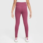Nike One Girls' Dri-FIT High-Waisted Leggings sweet beet/white