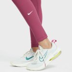 Nike One Girls' Dri-FIT High-Waisted Leggings sweet beet/white