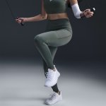 Nike W Go High-Waisted Full-Length with Pockets Dri-Fit Leggings vintage green/black