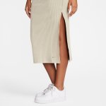 Nike W Sportswear Chill Rib Slim Midi Skirt light orewood brown