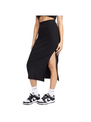 Nike W Sportswear Chill Rib Slim Midi Skirt black