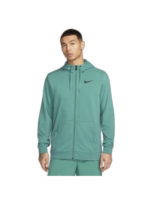 Nike M Dri-FIT Fleece Full-Zip Training Hoodie blue mineral/noir
