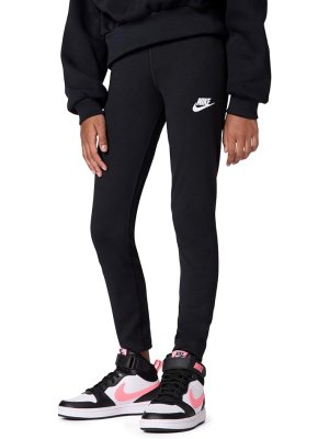 Nike Sportswear Classic Girls' High-Waisted Leggings black/white