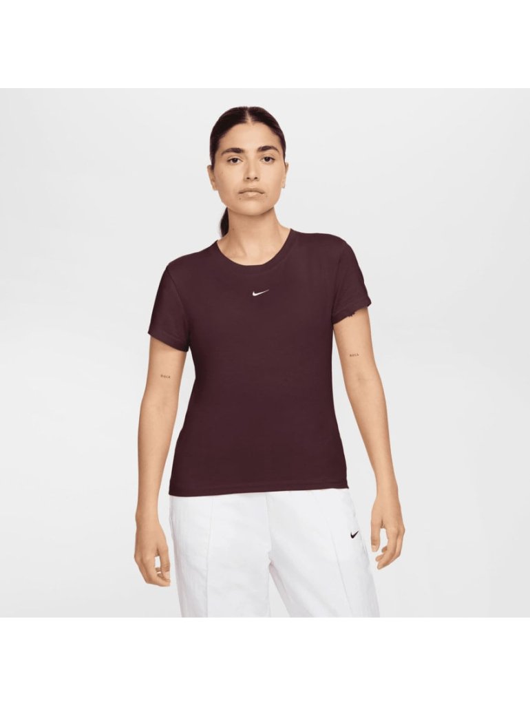 Nike W Sportswear Chill Knit T-shirt brgundy crush/sail