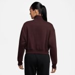 Nike W Sportswear Phoenix Fleece 1/4-Zip Cropped Sweatshirt burgundy crush/sail