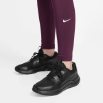 Nike One Girls' Dri-FIT High-Waisted Leggings bordeaux/white