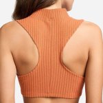 Nike W Sportswear Chill Rib Tight Mock-Neck Cropped Tank Top burnt sunrise