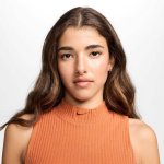 Nike W Sportswear Chill Rib Tight Mock-Neck Cropped Tank Top burnt sunrise