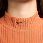 Nike W Sportswear Chill Rib Tight Mock-Neck Cropped Tank Top burnt sunrise