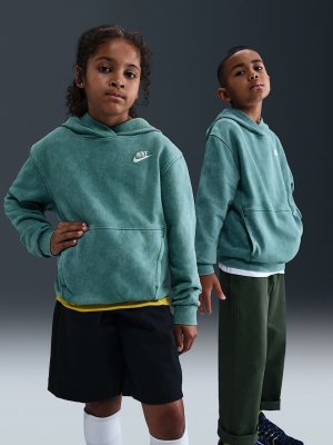 Nike Sportswear Big Kids' Pullover Hoodie bicoastal/white