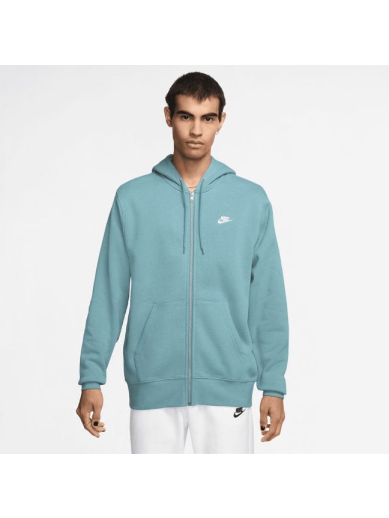Nike M Club Full-Zip Fleece Hoodie turquoise/white
