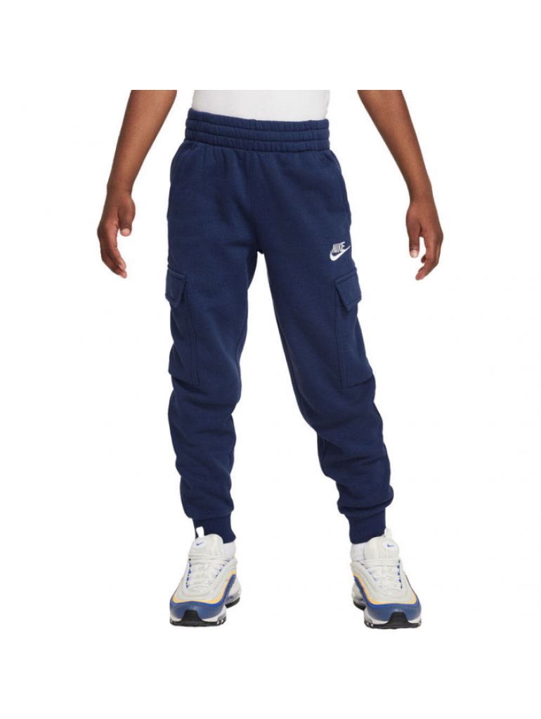 Nike Sportswear Club Fleece Older Kids' Cargo Trousers midnight navy/white