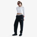 Nike W Sportswear Chill Knit Women's Slim Long-Sleeve Cropped Top white/black