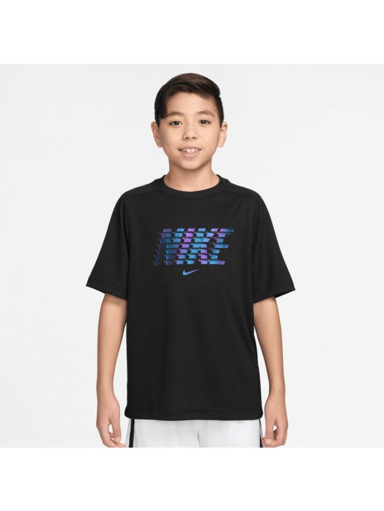 Nike Multi Older Kids' Dri-FIT Short-Sleeve Top black