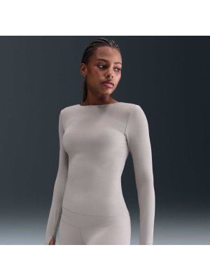 Nike W Zenvy Dri-FIT Long-Sleeve Top college grey/white