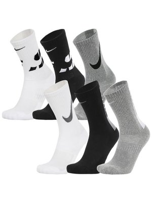 Nike Dri-Fit Everyday Cushioned Crew 6 Pairs white/black/grey