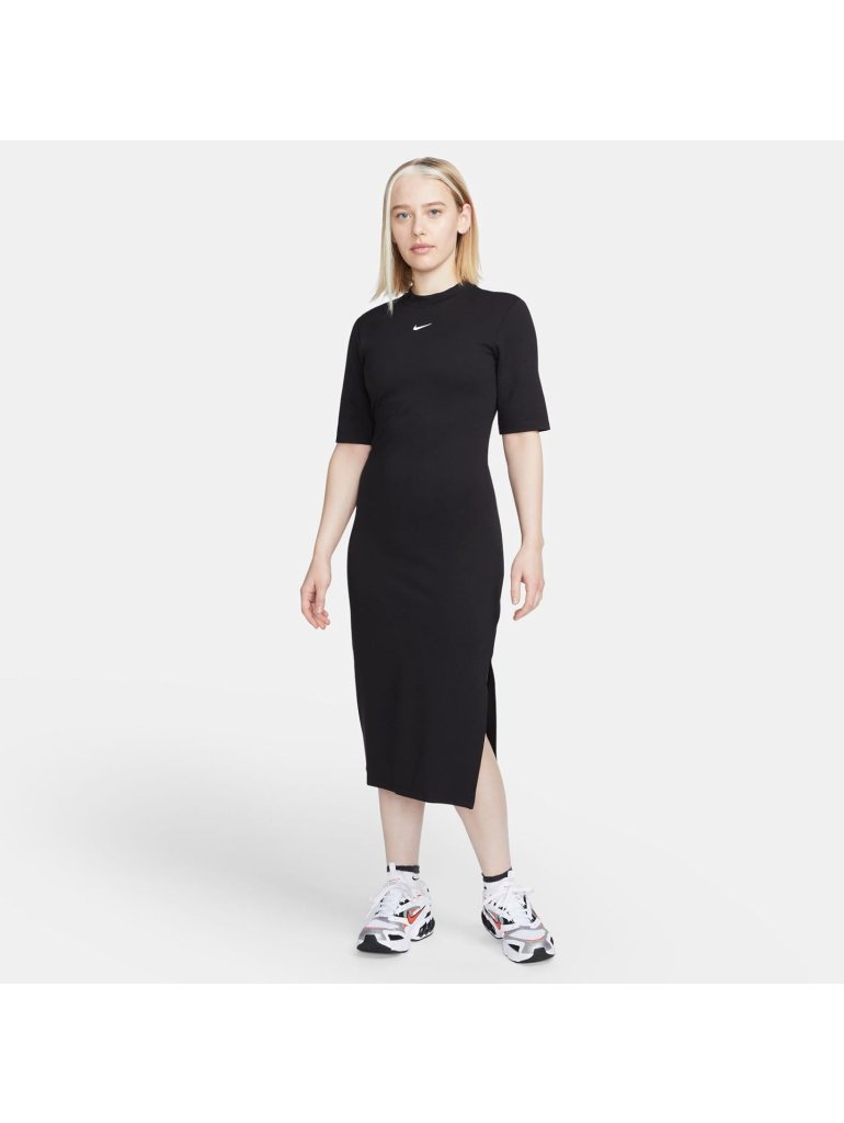 Nike W Sportswear Essentil Tight Midi Dress black