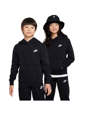 Nike Sportswear Club Fleece Older Kids' Pullover Hoodie black/white