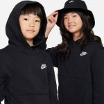 Nike Sportswear Club Fleece Older Kids' Pullover Hoodie black/white