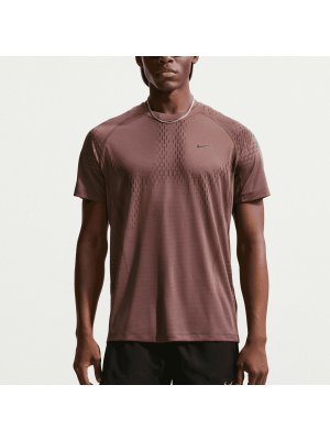 Nike M Stride Plus Dri-FIT ADV Short-Sleeve Running Top tattoo/burgundy crush