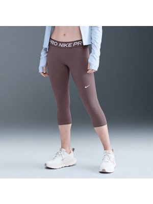 Nike W Pro Mid-Rise Crop Leggings tattoo/white