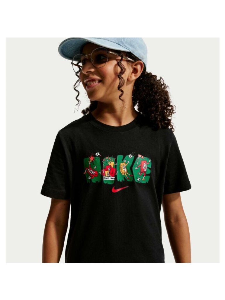 Nike Sportswear Big Kids' T-Shirt black/red/yellow